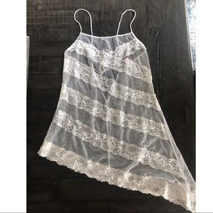 Victoria’s Secret White lace chemise